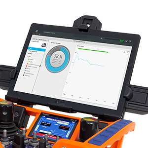Tablet computer holders for radio controls.